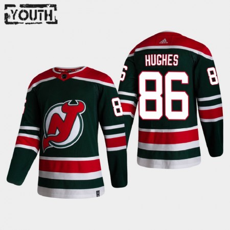Kinder Eishockey New Jersey Devils Trikot Jack Hughes 86 2020-21 Reverse Retro Authentic